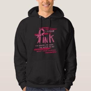 Ich trage pinkfarbenes Brustkrebs-Bewusstsein Fami Hoodie