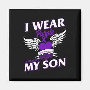 Ich trage Purpleei im Gedächtnis meiner Son-Überdo Magnet