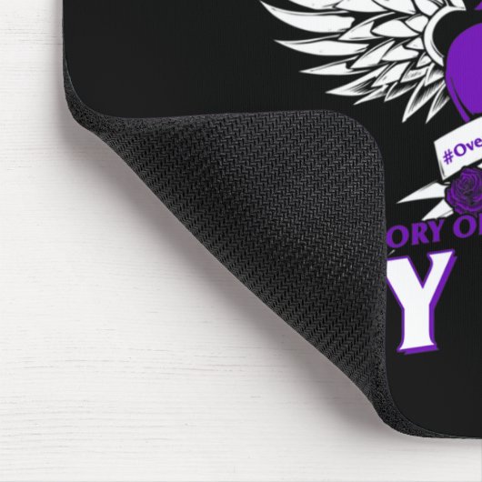 Ich trage Purpleei im Gedächtnis meiner Son-Überdo Mousepad (Ecke)