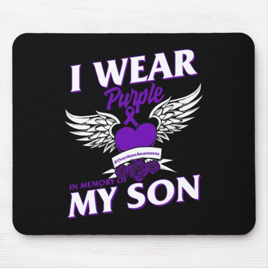 Ich trage Purpleei im Gedächtnis meiner Son-Überdo Mousepad (Vorne)