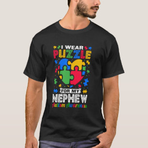 Ich trage Puzzle für mein Neffe Autismus-Bewusstse T-Shirt