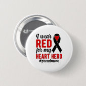 Ich trage Red Proud Chd Kriegerin Mutter Kind Bewu Button (Vorne & Hinten)