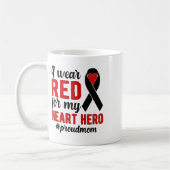 Ich trage Red Proud Chd Kriegerin Mutter Kind Bewu Kaffeetasse (Links)