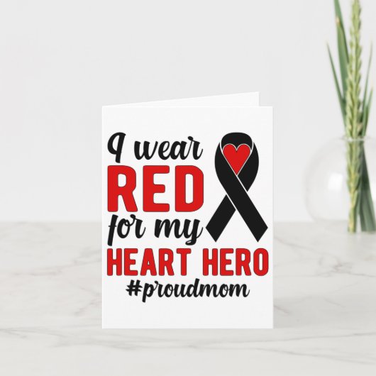 Ich trage Red Proud Chd Kriegerin Mutter Kind Bewu Karte (Vorderseite)