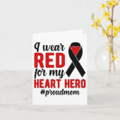 Ich trage Red Proud Chd Kriegerin Mutter Kind Bewu Karte (Gelbe Blume)