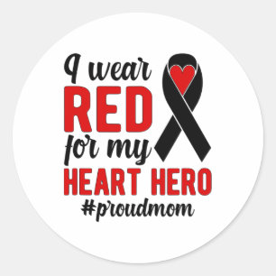 Ich trage Red Proud Chd Kriegerin Mutter Kind Bewu Runder Aufkleber