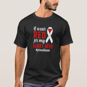 Ich trage Red Proud CHD Warrior Tante CHD Bewussts T-Shirt