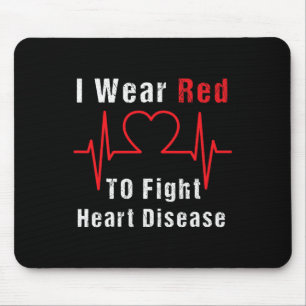 Ich trage Red to fight Heart Disease Awareness Ges Mousepad