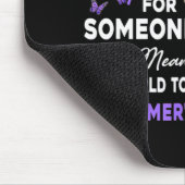 Ich trage Ribbon Lila Elefant Niedlich Alzheimer A Mousepad (Ecke)