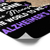 Ich trage Ribbon Lila Elefant Niedlich Alzheimer A Poster (Ecke)