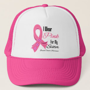 Ich trage rosa Band-Brustkrebs-Schwester Truckerkappe