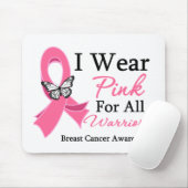 Ich trage rosa Band für alle Krieger Brustkrebs Mousepad (Mit Mouse)