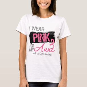 Ich trage rosa Band für meinen Brustkrebs Tanten- T-Shirt
