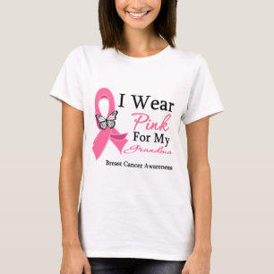 Ich trage rosa Band-Großmutter-Brustkrebs T-Shirt