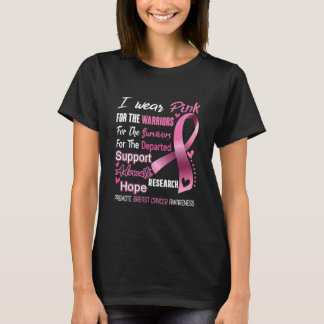 Ich trage rosa Brustkrebs, um Brustkrebs zu förder T-Shirt