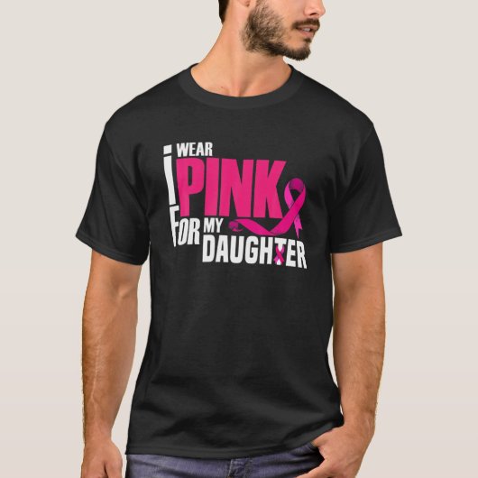 Ich trage Rosa für den Brustkrebs meiner Tochter-M T-Shirt (Vorderseite)