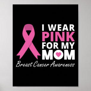 Ich trage Rosa für den Liebe-Krieger meiner Mama R Poster