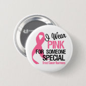 Ich trage Rosa für eine besondere Sache Button (Vorne & Hinten)