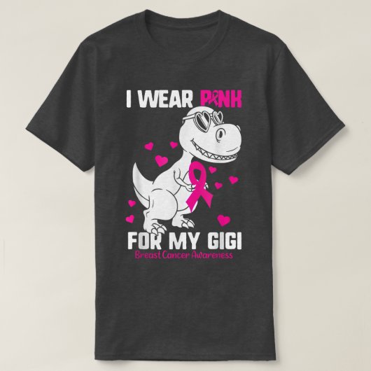 Ich trage Rosa für mein Gigi-Brustkrebs-Kind T-Shirt (Design vorne)