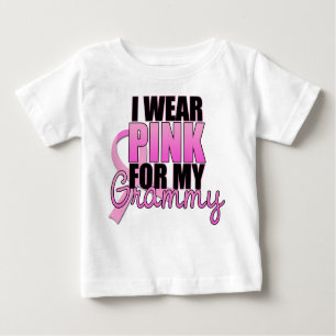 Ich trage Rosa für mein Grammy - Brustkrebs Baby T-shirt