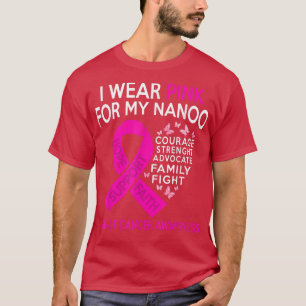 Ich trage Rosa für mein Nanoo-Brustkrebs-Bewusstse T-Shirt