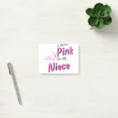 Ich trage Rosa für mein Nichte Post-it Klebezettel (Büro)