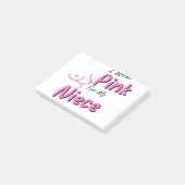 Ich trage Rosa für mein Nichte Post-it Klebezettel (angewinkelt)
