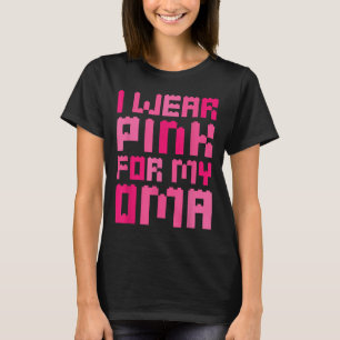 Ich trage Rosa für mein Oma Block Gebäude Boys Kid T-Shirt