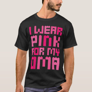 Ich trage Rosa für mein Oma Block Gebäude Boys Kid T-Shirt