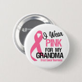 Ich trage Rosa für mein Oma Button (Vorne & Hinten)