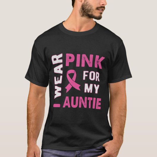 Ich trage Rosa für mein untie Brustkrebs Bewusstse T-Shirt (Vorderseite)