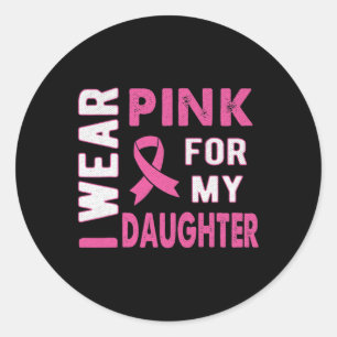 Ich trage Rosa für meine Brustkrebserwartungen mei Runder Aufkleber