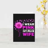 Ich trage Rosa für meine Ehefrau Brustkrebs-Bewuss Karte (Gelbe Blume)
