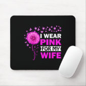 Ich trage Rosa für meine Ehefrau Brustkrebs-Bewuss Mousepad (Mit Mouse)