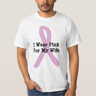 Ich trage Rosa für meine Frau Herrenhemd T-Shirt