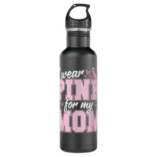 Ich trage Rosa für meine Mama Brustkrebs-Bewusstse Edelstahlflasche