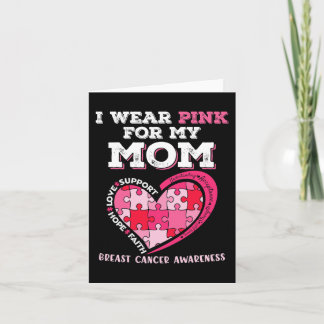 Ich trage Rosa für meine Mama Brustkrebs-Bewusstse Karte