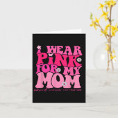 Ich trage Rosa für meine Mama Brustkrebs Bewusstse Karte (Gelbe Blume)