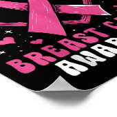 Ich trage Rosa für meine Mama Brustkrebs-Bewusstse Poster (Ecke)