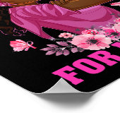 Ich trage Rosa für meine Mama Brustkrebs Bewusstse Poster (Ecke)