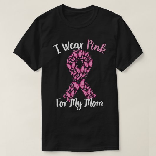 Ich trage Rosa für meine Mama Brustkrebs Bewusstse T-Shirt (Design vorne)