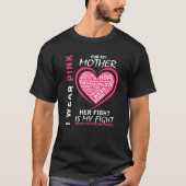 Ich trage Rosa für meine Mama Brustkrebs-Bewusstse T-Shirt (Vorderseite)