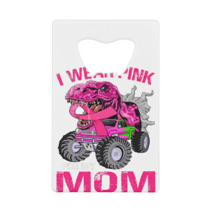 Ich trage Rosa für meine Mama Brustkrebs-Monster-L Geldbeutel Flaschenöffner