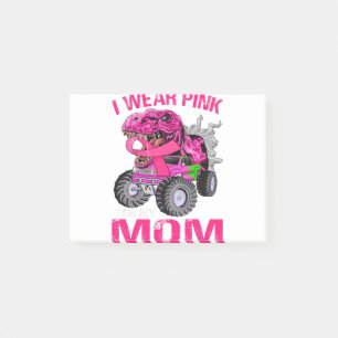 Ich trage Rosa für meine Mama Brustkrebs-Monster-L Post-it Klebezettel