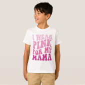 Ich trage Rosa für meine Mama Groovy Brustkrebs Fr T-Shirt (Vorne ganz)