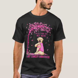 Ich trage Rosa für meine Mama Labrador Hund Brust T-Shirt