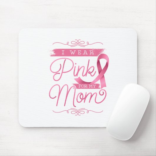 Ich trage Rosa für meine Mama Mousepad (Mit Mouse)