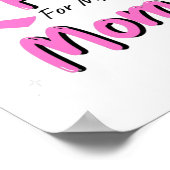 Ich trage Rosa für meine Mama Poster (Ecke)