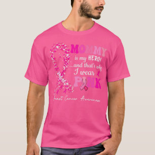 Ich trage Rosa für meine Mama Ribbon rosa Herzstil T-Shirt