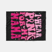 Ich trage Rosa für meine Mama Support Squads Breas Fleecedecke (Vorderseite (Horizontal))
